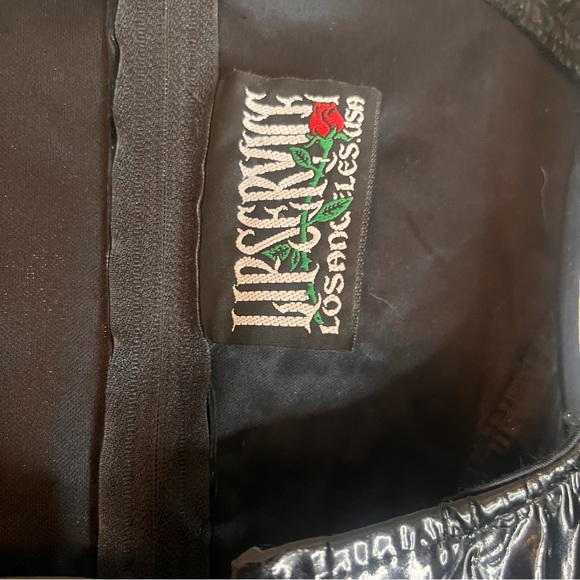 Vintage Lip Service Black Polyurethane Mini Dress Sz S Punk Goth Dark Vamp Rock - Picture 2 of 8